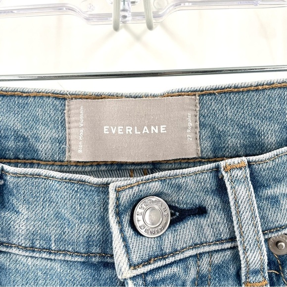 EVERLANE Light Blue Wash Straight Skinny Fitted Mid Rise Jeans - Picture 5 of 9